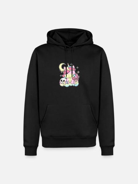 Kawaii Gothic Unicorn Pastel Gothic Goth - Men’s Premium Organic Hoodie - black