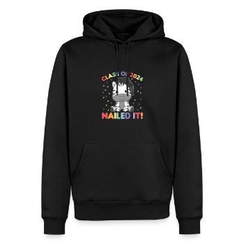Kids Class of 2024 nailed it Zebra - Männer Premium Bio Hoodie - Schwarz - Vorne - Nico (187cm)
