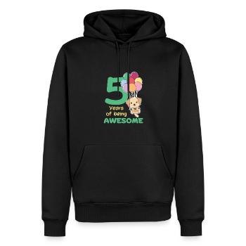 Labrador pour les enfants de 5 ans - Sweat à capuche Premium bio Homme - noir - Devant - Nico (187cm)