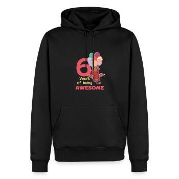 Drache zum 6. Geburtstag Kinder sechs Jahre alt - Männer Premium Bio Hoodie - Schwarz - Vorne - Nico (187cm)