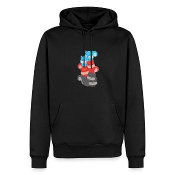 Polyamory Flag Gay Pride LGBTQ Eichhörnchen Turm - Männer Premium Bio Hoodie - Schwarz - Vorne - Nico (187cm)