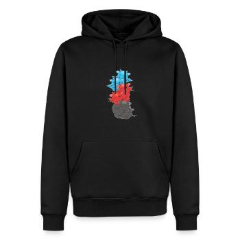 Polyamory Flag Gay Pride LGBTQ Drachen Turm - Männer Premium Bio Hoodie - Schwarz - Vorne - Nico (187cm)
