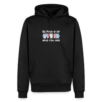Transgender Flag Gay Pride LGBTQ Fuchs - Männer Premium Bio Hoodie - Schwarz - Vorne - Nico (187cm)