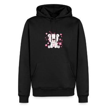 Ours polaire Animaux mignons pour enfants Kawaii - Sweat à capuche Premium bio Homme - noir - Devant - Nico (187cm)