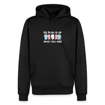 Transgender Flag Gay Pride LGBTQ Affe - Männer Premium Bio Hoodie - Schwarz - Vorne - Nico (187cm)