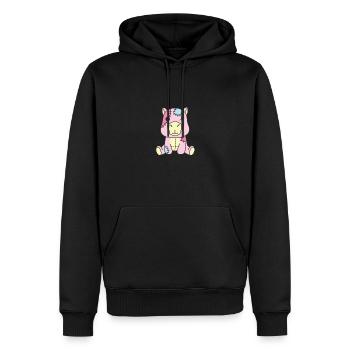Kawaii Gothic Capybara Pastellfarben Gothic Goth - Männer Premium Bio Hoodie - Schwarz - Vorne - Nico (187cm)
