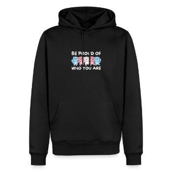 Transgender Flag Gay Pride LGBTQ Biber - Männer Premium Bio Hoodie - Schwarz - Vorne - Nico (187cm)