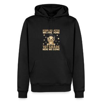 Kids Kindergarten graduate Otter 1st grade - Männer Premium Bio Hoodie - Schwarz - Vorne - Nico (187cm)