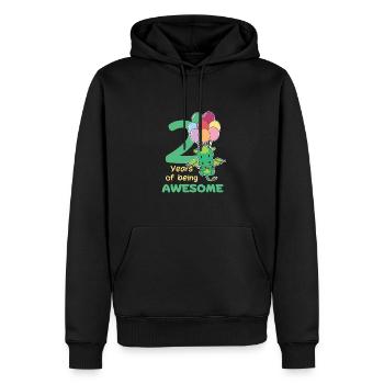 Drache zum 2. Geburtstag Kinder zwei Jahre alt - Männer Premium Bio Hoodie - Schwarz - Vorne - Nico (187cm)