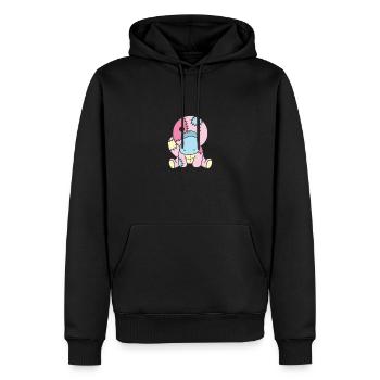 Kawaii Ornithorynque Paresseux Pastel Gothique - Sweat à capuche Premium bio Homme - noir - Devant - Nico (187cm)