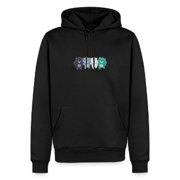 oriented aroace Flag Pride LGBTQ süße Biber - Männer Premium Bio Hoodie - Schwarz - Vorne - Nico (187cm)