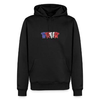 Koala für den vierten Juli USA Flagge Koalas - Männer Premium Bio Hoodie - Schwarz - Vorne - Nico (187cm)