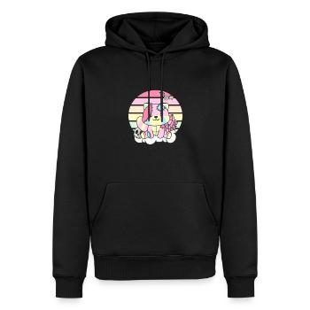 Kawaii Gothic Roter Panda Pastellfarben Gothic - Männer Premium Bio Hoodie - Schwarz - Vorne - Nico (187cm)