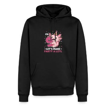9ème anniversaire axolotl neuf ans mignons axolotls - Sweat à capuche Premium bio Homme - noir - Devant - Nico (187cm)