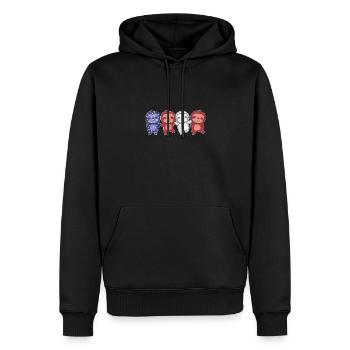 Faultier für den vierten Juli USA Flagge Faultiere - Männer Premium Bio Hoodie - Schwarz - Vorne - Nico (187cm)