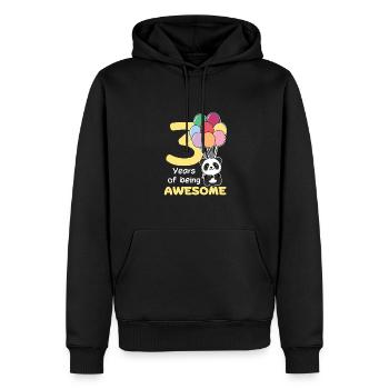 Panda pour les enfants de trois ans - Sweat à capuche Premium bio Homme - noir - Devant - Nico (187cm)
