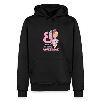 Axolotl pour les enfants de 8 ans de huit ans - Sweat à capuche Premium bio Homme - noir - Devant - Nico (187cm)