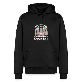 Aus Dem Weg Hier Kommt Ein Krippenkind Maus - Männer Premium Bio Hoodie - Schwarz - Vorne - Nico (187cm)