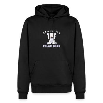 Je préfère être un ours polaire - mignon ours polaire - Sweat à capuche Premium bio Homme - noir - Devant - Nico (187cm)