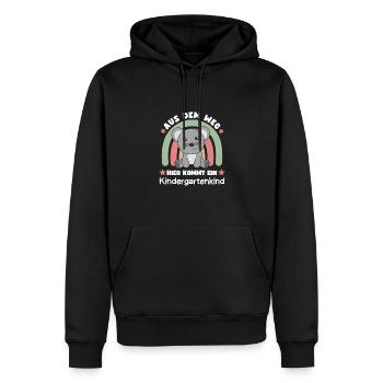 Aus Dem Weg Hier Kommt Ein Kindergartenkind Maus - Männer Premium Bio Hoodie - Schwarz - Vorne - Nico (187cm)