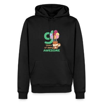 Squirrel for the 9th birthday children nine years - Men’s Premium Organic Hoodie - black - Front - Nico (187cm)