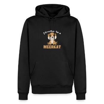 Je préfère être un suricate - suricate - Sweat à capuche Premium bio Homme - noir - Devant - Nico (187cm)