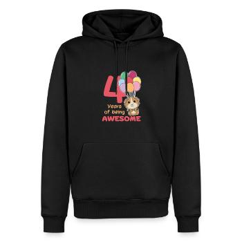 Cochons d’Inde pour les enfants de 4ème anniversaire quatre - Sweat à capuche Premium bio Homme - noir - Devant - Nico (187cm)