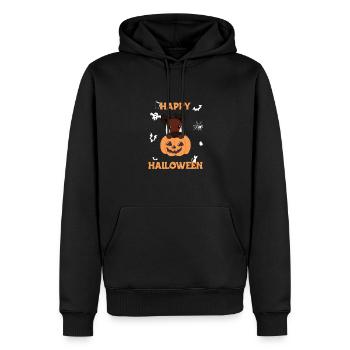 Okapi in pumpkin sweet okapis Happy Halloween - Men’s Premium Organic Hoodie - black - Front - Nico (187cm)