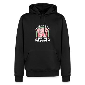 Hier Kommt Ein Krippenkind Axolotl - Männer Premium Bio Hoodie - Schwarz - Vorne - Nico (187cm)