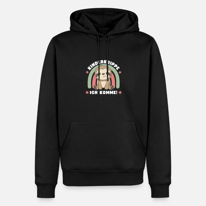 Kinderkrippe Ich Komme! - Männer Premium Bio Hoodie - Schwarz