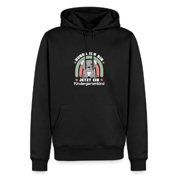 Hurra Ich Bin Jetzt Ein Kindergartenkind Maus - Männer Premium Bio Hoodie - Schwarz - Vorne - Nico (187cm)