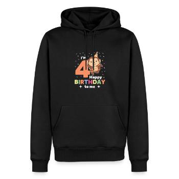 Affe zum 4. Geburtstag Kinder vier Jahre alt - Männer Premium Bio Hoodie - Schwarz - Vorne - Nico (187cm)