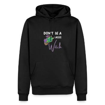 Drache Halloween Hexen don't be a basic witch - Männer Premium Bio Hoodie - Schwarz - Vorne - Nico (187cm)