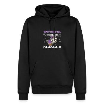 Waschbär Halloween Hexe Hexen I'm Adorable - Männer Premium Bio Hoodie - Schwarz - Vorne - Nico (187cm)