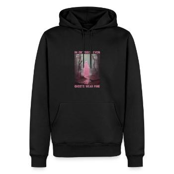 in oktober even Ghosts wear pink Breast Cancer - Männer Premium Bio Hoodie - Schwarz - Vorne - Nico (187cm)