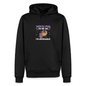 Triceratops Halloween Hexe Hexen I'm Adorable - Männer Premium Bio Hoodie - Schwarz - Vorne - Nico (187cm)