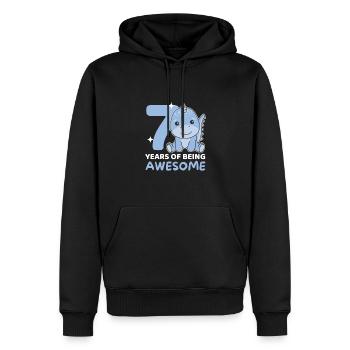 Dino for the 7th birthday children seven years old - Men’s Premium Organic Hoodie - black - Front - Nico (187cm)