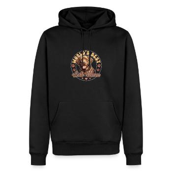 Labrador Retirever Groovy Chocolate Lab maman - Sweat à capuche Premium bio Homme - noir - Devant - Nico (187cm)