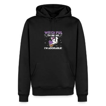 Hase Halloween Hexe Hexen I'm Adorable - Männer Premium Bio Hoodie - Schwarz - Vorne - Nico (187cm)