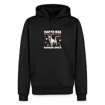 Happiness Is A Wagging Tail And A Kanaan Smile - Men’s Premium Organic Hoodie - black - Front - Nico (187cm)