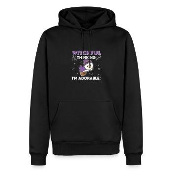 Alpaka Halloween Hexe Hexen I'm Adorable - Männer Premium Bio Hoodie - Schwarz - Vorne - Nico (187cm)