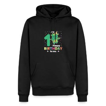 Drache zum 1. Geburtstag für Kinder ein Jahr alt - Männer Premium Bio Hoodie - Schwarz - Vorne - Nico (187cm)