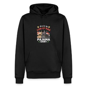 Bouledogue Français Pyjama de Noël Chiens - Sweat à capuche Premium bio Homme - noir - Devant - Nico (187cm)