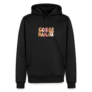 Welsh Corgi Pembroke Groovy Corgi mama - Männer Premium Bio Hoodie - Schwarz - Vorne - Nico (187cm)