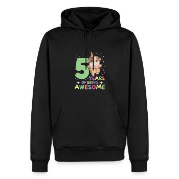 Vache pour les enfants de 5 ans - Sweat à capuche Premium bio Homme - noir - Devant - Nico (187cm)