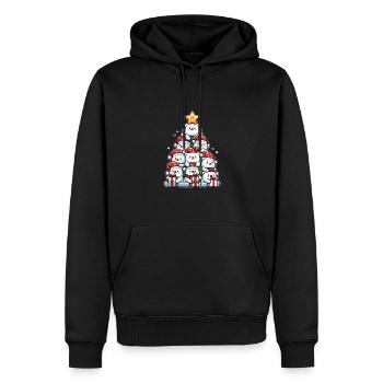 Arbre de Noël ours polaire joyeux Noël - Sweat à capuche Premium bio Homme - noir - Devant - Nico (187cm)