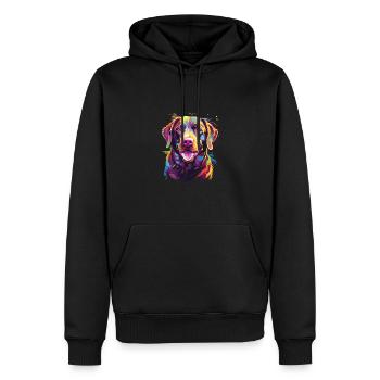 Wasserfarben Farbenfroher Chesapeake Bay Retriever - Männer Premium Bio Hoodie - Schwarz - Vorne - Nico (187cm)