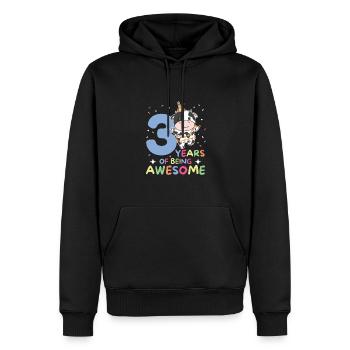 Vache pour les enfants de 3 ans - Sweat à capuche Premium bio Homme - noir - Devant - Nico (187cm)