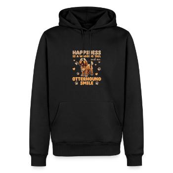 Happiness Is A Wagging Tail And An Otterhound - Men’s Premium Organic Hoodie - black - Front - Nico (187cm)