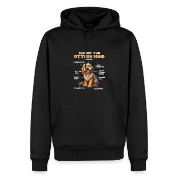 Explication du chien Anatomie d’un lévrier - Sweat à capuche Premium bio Homme - noir - Devant - Nico (187cm)